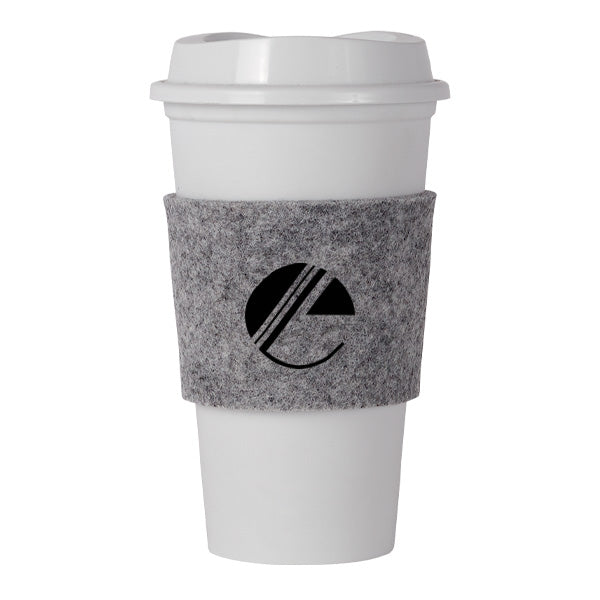 Spruce Recycled Felt Cup Sleeve  Imprinted with Logo (Q573522)