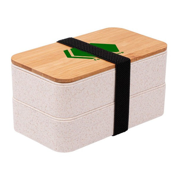 Wheat Straw Bento Box  Imprinted with Logo (Q574622)