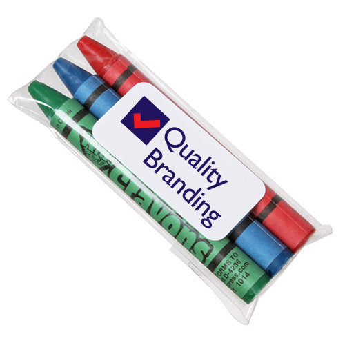 3 Pack Crayons  Imprinted with Logo (Q582411)