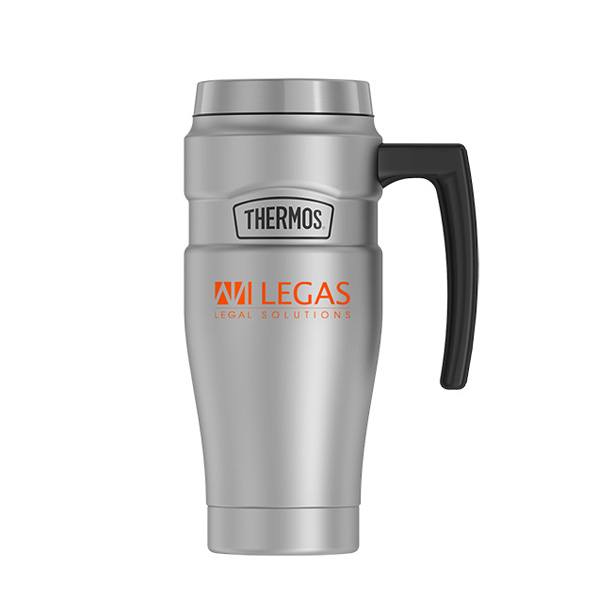 16 Oz. Thermos® Stainless King™ Travel Mug  Imprinted with Logo (Q582522)