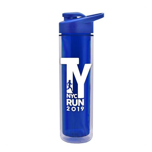 16 Oz. Chiller Insulated Bottle - Drink Thru Lid  Imprinted with Logo (Q582722)