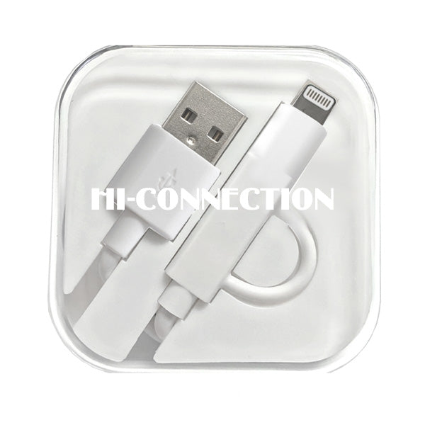 MFI Certified Lightning Tip + Micro USB Cables  Imprinted with Logo (Q589911)
