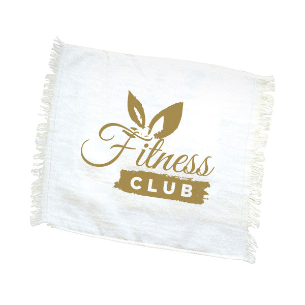 1.3 Lb. Terry Velour Fringed Towels 11 x 18  Imprinted with Logo (Q591322)