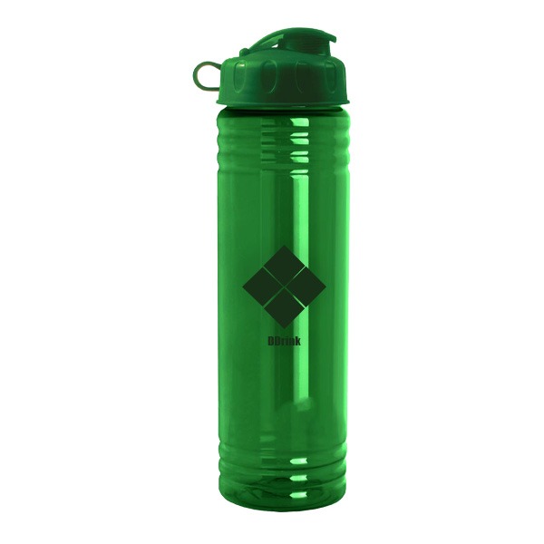 24 Oz. Slim Fit UpCycle RPET Bottle - Flip Lid  Imprinted with Logo (Q591722)