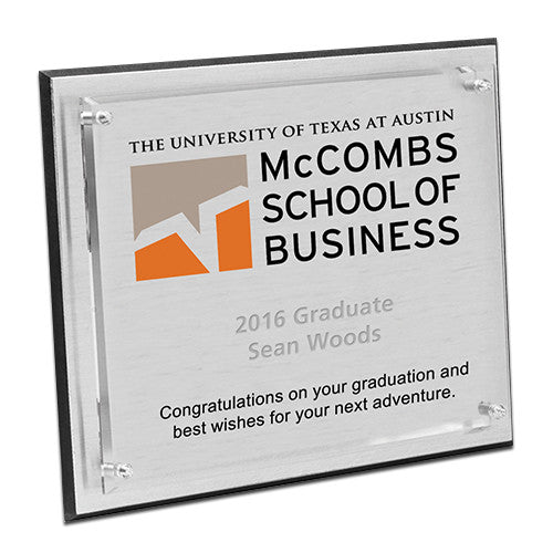 Imprinted Brushed Aluminum Plaque  (8" x 10") (Q592465) -  - 1