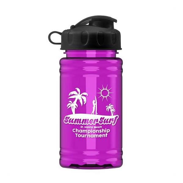 16 Oz. UpCycle - Mini RPet Bottle - Flip Lid  Imprinted with Logo (Q592722)