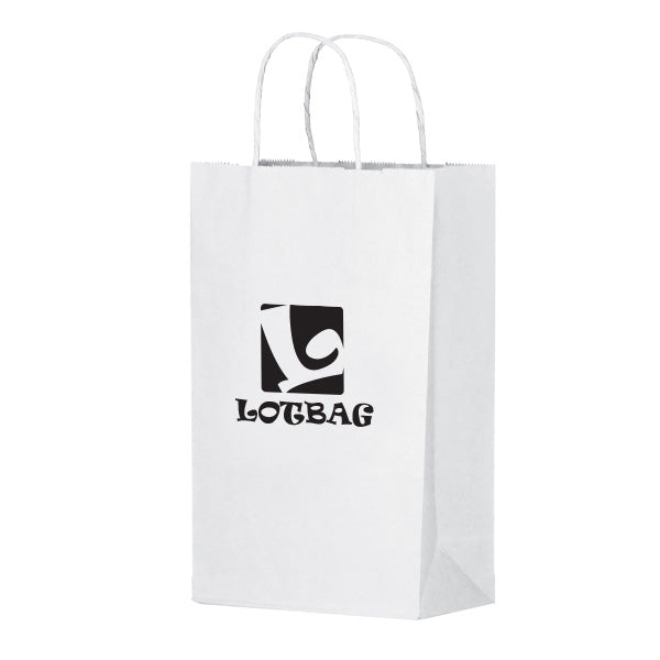 White Kraft Twisted Paper Handle Shopper (Q593211)