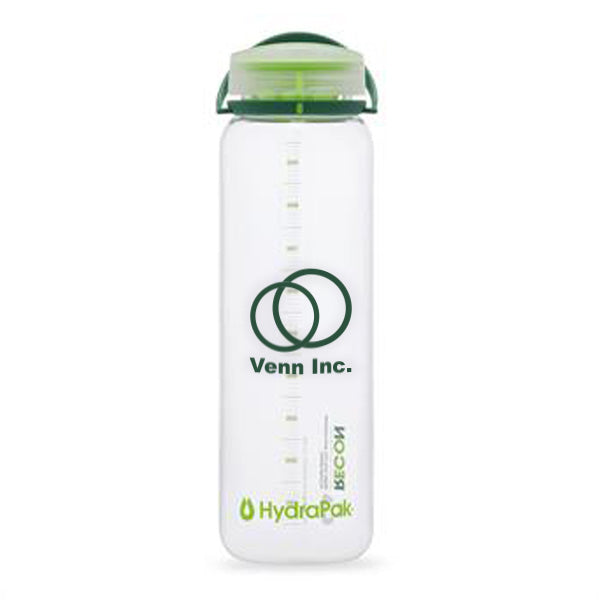 32 Oz. HYDRAPAK RECON Bottle - Clear/Evergreen/Lime  Imprinted with Logo (Q598522)