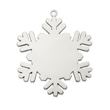 Cast Silver Snowflake Ornament (Q600211)