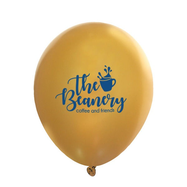 Metallic Latex Balloons (9 Inch)  Imprinted with Logo (Q606411)