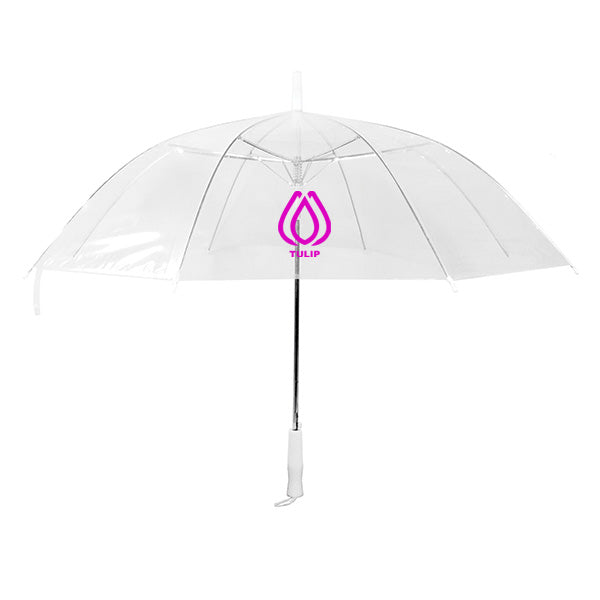 The 46 Inch Auto Open Basic Clear Umbrella  Imprinted with Logo (Q607422)