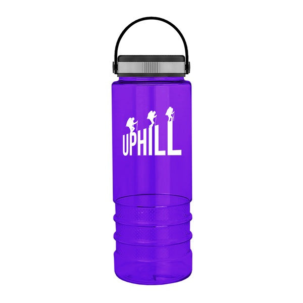 24 Oz. Salute - Transparent Bottle - EZ-Grip Lid  Imprinted with Logo (Q612722)