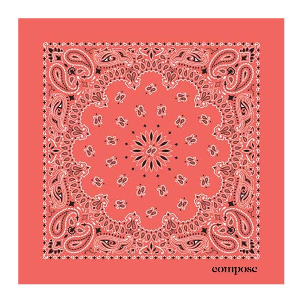 22 In Traditional USA Paisleys Bandana - Honeysuckle  Imprinted with Logo (Q616522)