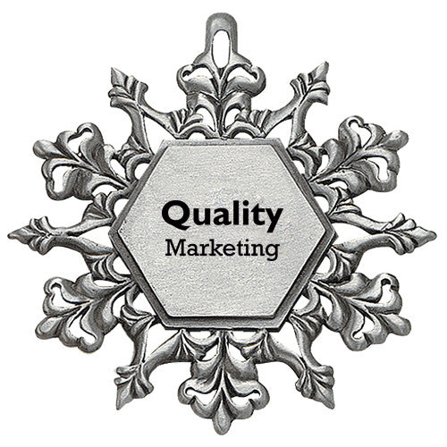Custom Pewter Snowflake Ornament (Q61660) -  - 1