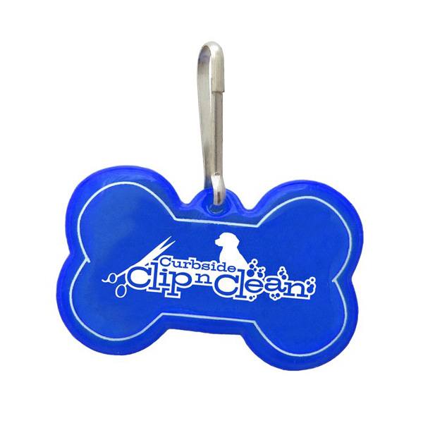 Dog Bone Shaped Reflective Collar Tags (Q617711)
