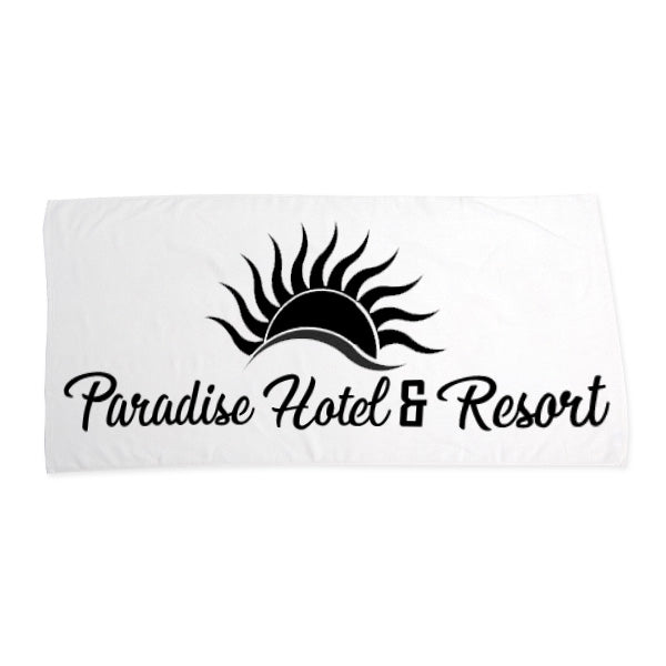 28 x 58 7Lb. Terry Loop Hemmed Beach Towels  Imprinted with Logo (Q619011)