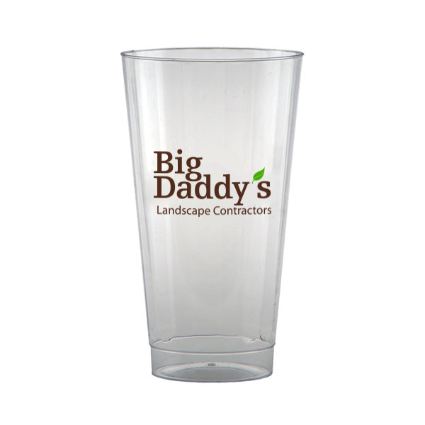 16 Oz. Clear Fluted Digital Plastic Cup  Imprinted with Logo (Q622211)