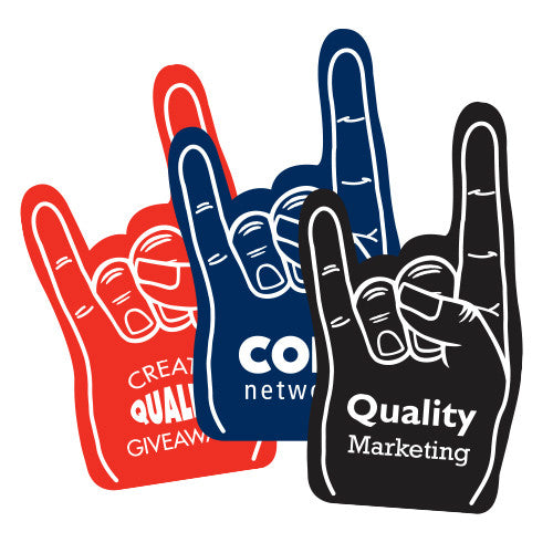 Rock On - Horn Hand Cheering Mitts  Imprinted with Logo (Q622511)
