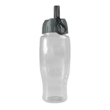 27 Oz. Poly-Pure Transparent Bottle - Flip Straw Lid (Q622722)