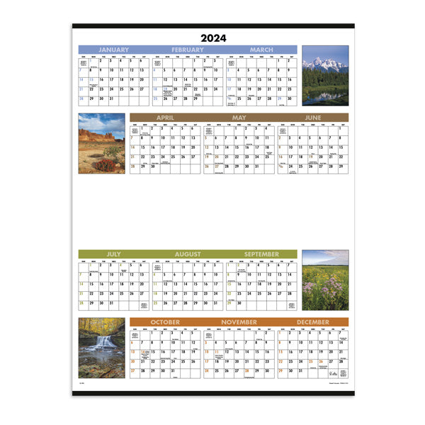 Custom scenic span a year calendar q624722 wall calendars with logo