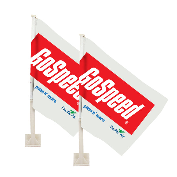1 Ply Digital Full Color Car Flags  Imprinted with Logo (Q625511)