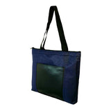 Velvet Zippered Tote With Front Pocket (Q626422)