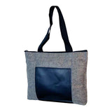Velvet Zippered Tote With Front Pocket (Q626422)