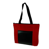 Velvet Zippered Tote With Front Pocket (Q626422)