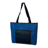 Velvet Zippered Tote With Front Pocket (Q626422)