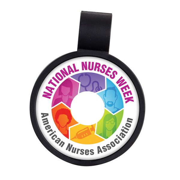 Anti-Microbial Round Stethoscope ID Tag  Imprinted with Logo (Q628011)