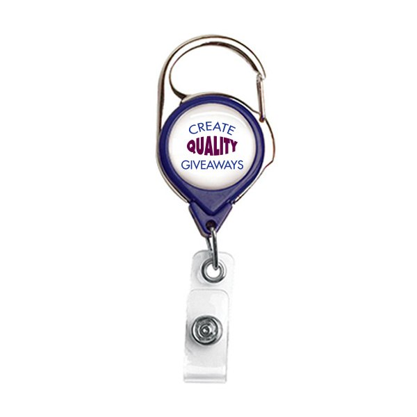 Carabiner Badge Reel  Imprinted with Logo (Q63245)