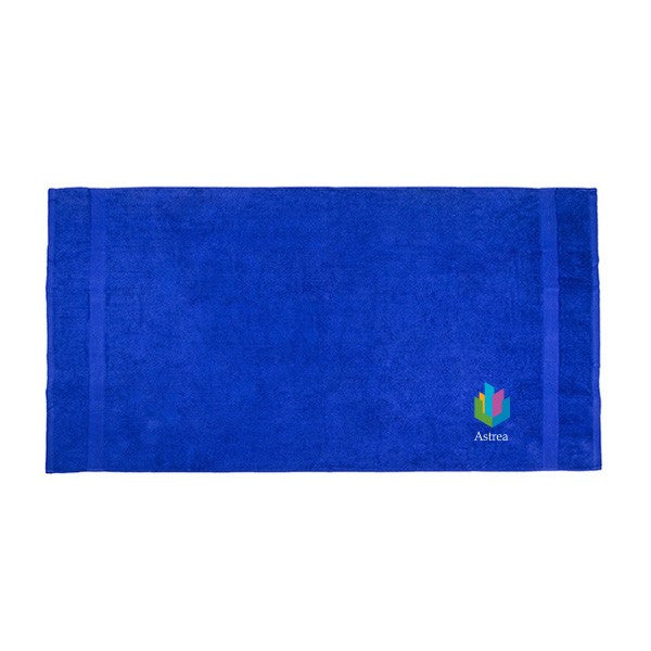 King Size Dobby Hem Loop Terry Colored Beach Towel  Imprinted with Logo (Q634211)