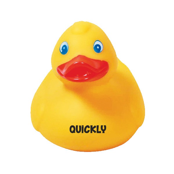 Medium Yellow Rubber Ducks  Imprinted with Logo (Q642411)