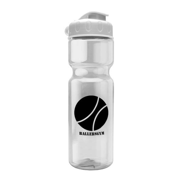 28 Oz. Champion Trans. Bottle - Flip Lid  Imprinted with Logo (Q643722)