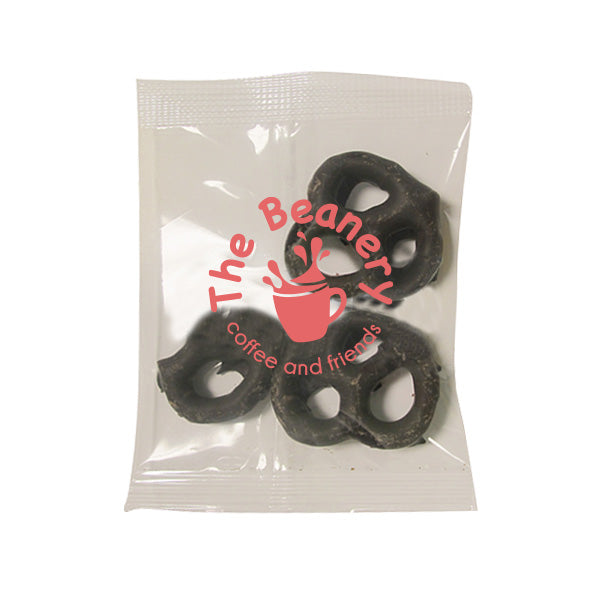 1/2 oz. Snack Packs - Milk Chocolate Mini Pretzels  Imprinted with Logo (Q645611)