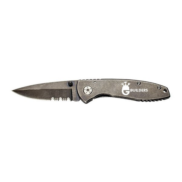 Cedar Creek® Stonewash Pocket Knife  Imprinted with Logo (Q646322)