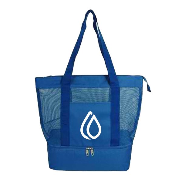 The Cooler With A Mesh Tote  Imprinted with Logo (Q646422)