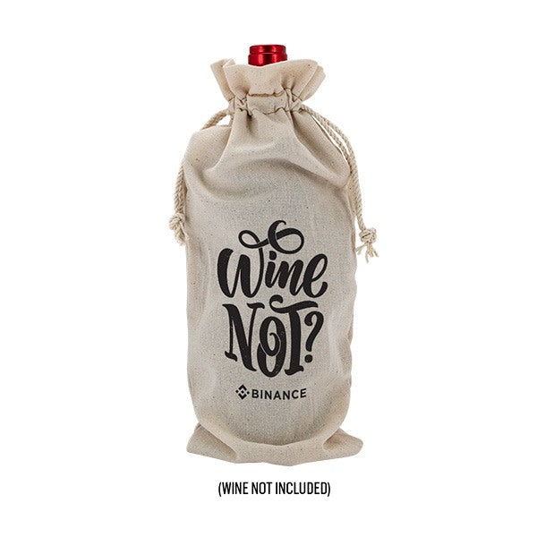 Linen Wine Gift Bag  Imprinted with Logo (Q652522)