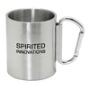 10 Oz. Brushed Stainless Steel Carabiner Mugs (Q653911)
