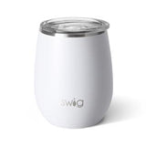 14 Oz. Swig Matte Stemless Wine Cup - Matte White (Q660522)