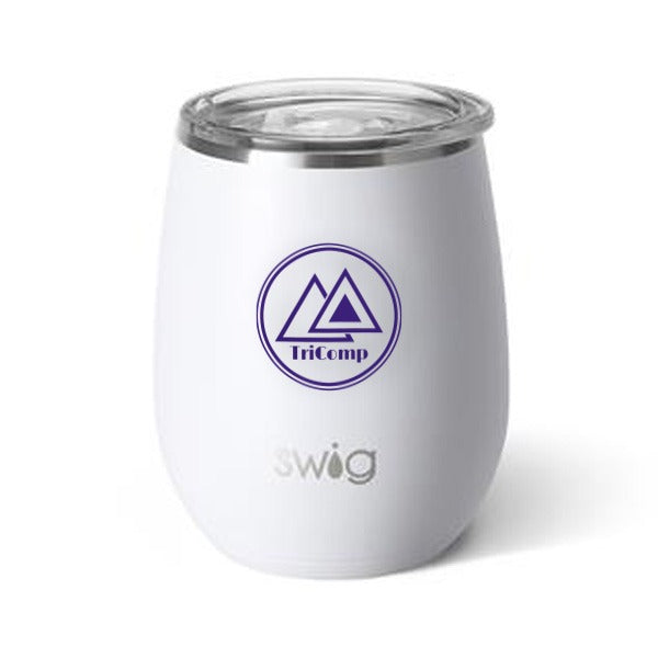 14 Oz. Swig Matte Stemless Wine Cup - Matte White (Q660522)