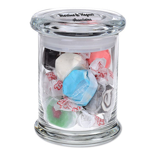 Salt Water Taffies in Glass Gourmet Jar  Imprinted with Logo (Q661411)