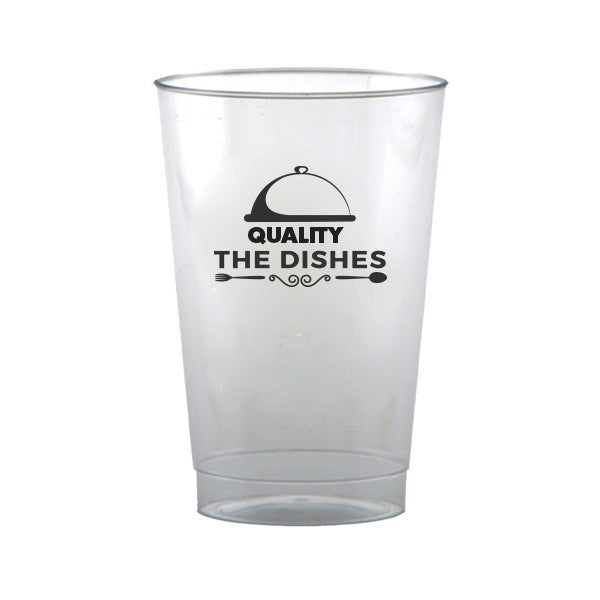 12 Oz. Clear Hard Plastic Cup  Imprinted with Logo (Q662211)