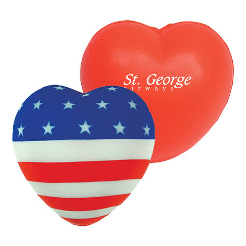 American Flag Heart Shaped Squeezies (Q662411)