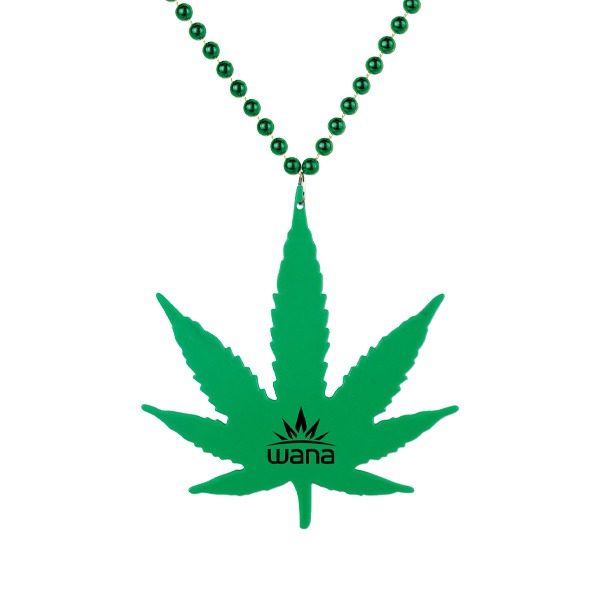 Cannabis Medallion Beads  Imprinted with Logo (Q666011)