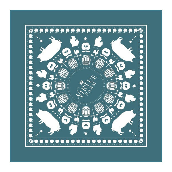 4800 Series Solid Color Bandanas - Teal  Imprinted with Logo (Q666522)