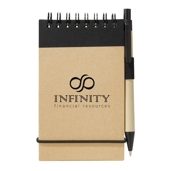 Recycled Spiral Jotters With Pen 5" X 4" (Q666811)
