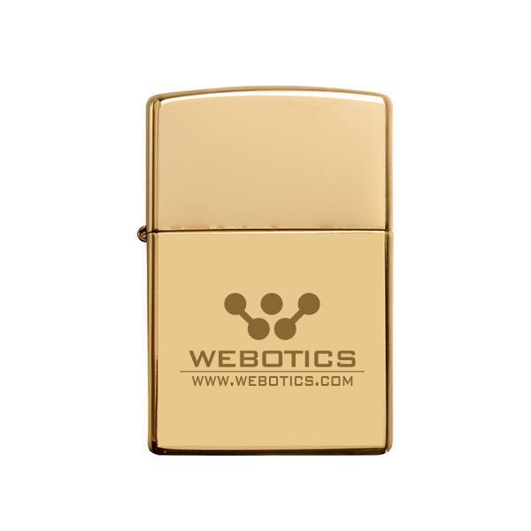 High Polish Brass Zippo® Windproof Lighter  Imprinted with Logo (Q667211)