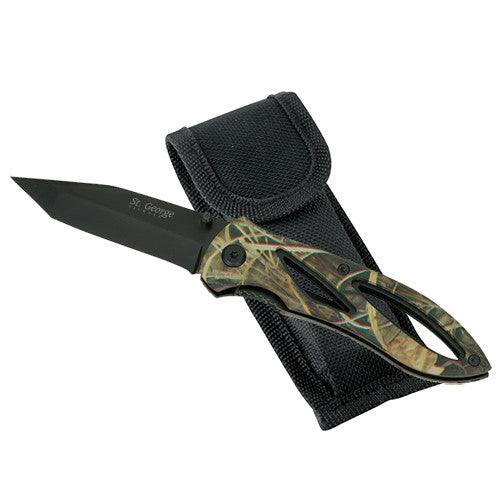 Stainless Steel Tracker Camo Knives  Imprinted with Logo (Q690311)