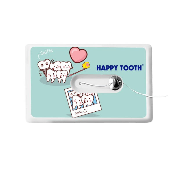 Credit Card Size Dental Floss Dispenser With Mirror And Pouch (Q693611)
